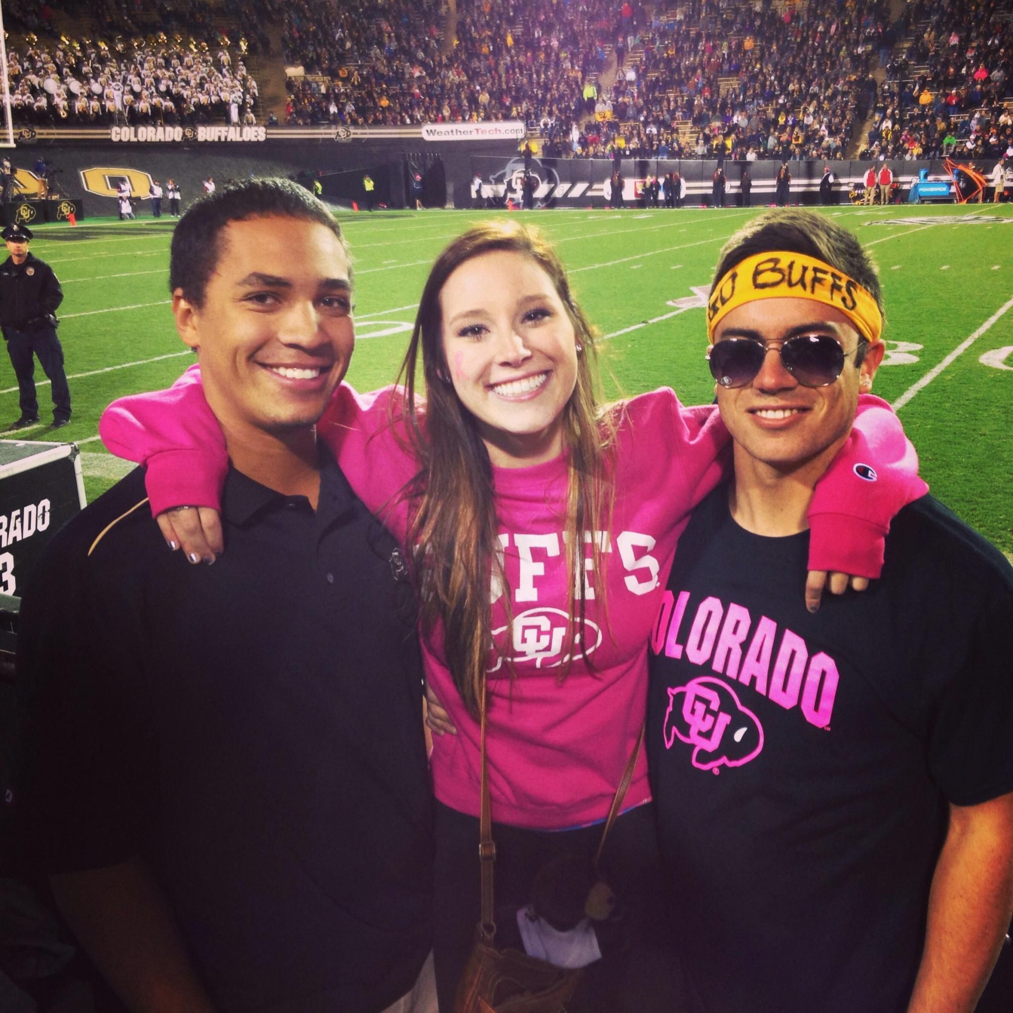 We attended every CU football game that season in the front row.
