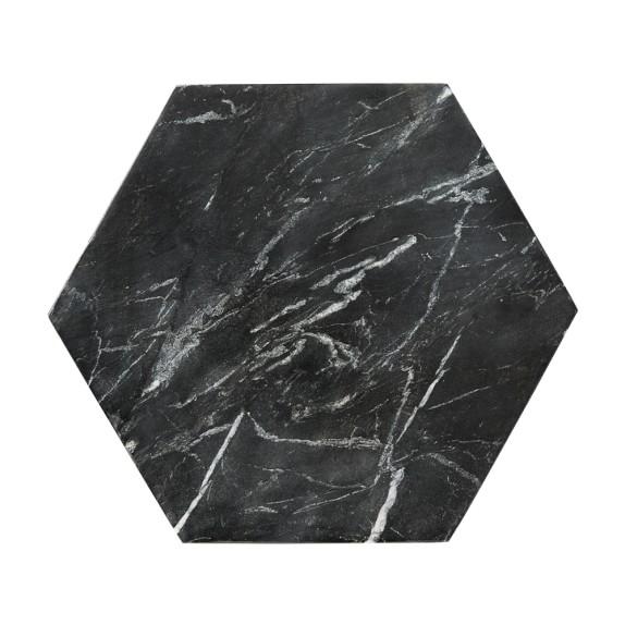 Williams Sonoma Marble Hexagon Trivet, Black