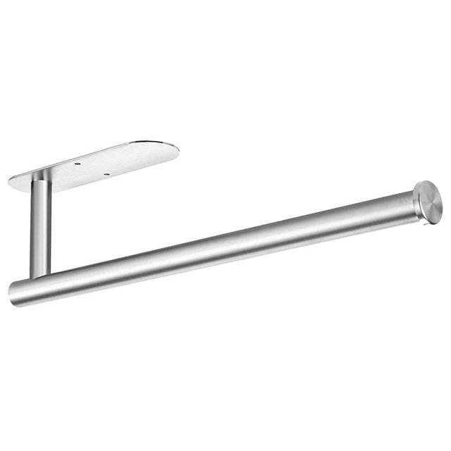 DEKAVA Paper Towel Holder Under Cabinet Wall Mount for Kitchen Paper Towel, Self-Adhesive Paper Towel Bar, Paper Towel Rack, SUS304 Stainless Steel 13 inch (1, Silver)