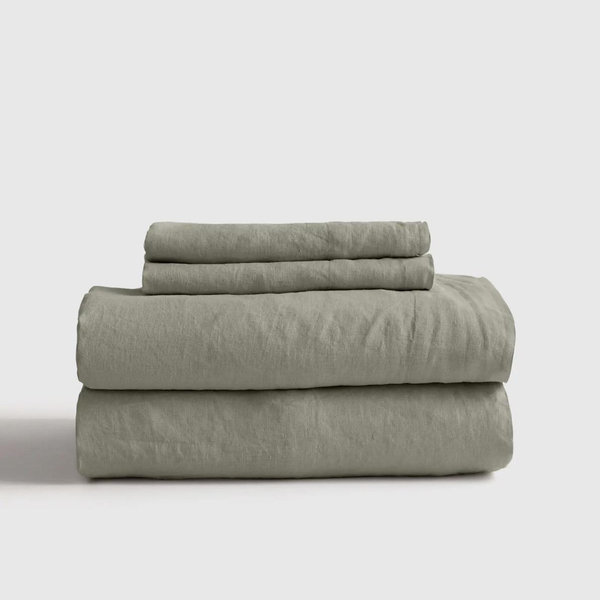 European Linen Sheet Set - King willowleaf
