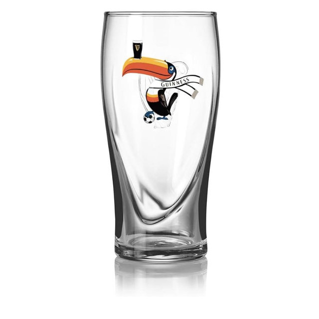 Guinness Gravity Pint Glass 20oz, 2026 Soccer Toucan Design, Special Edition Irish Beer Glass for Home Bar, Match Day Parties, Gifts Fans & Collectors