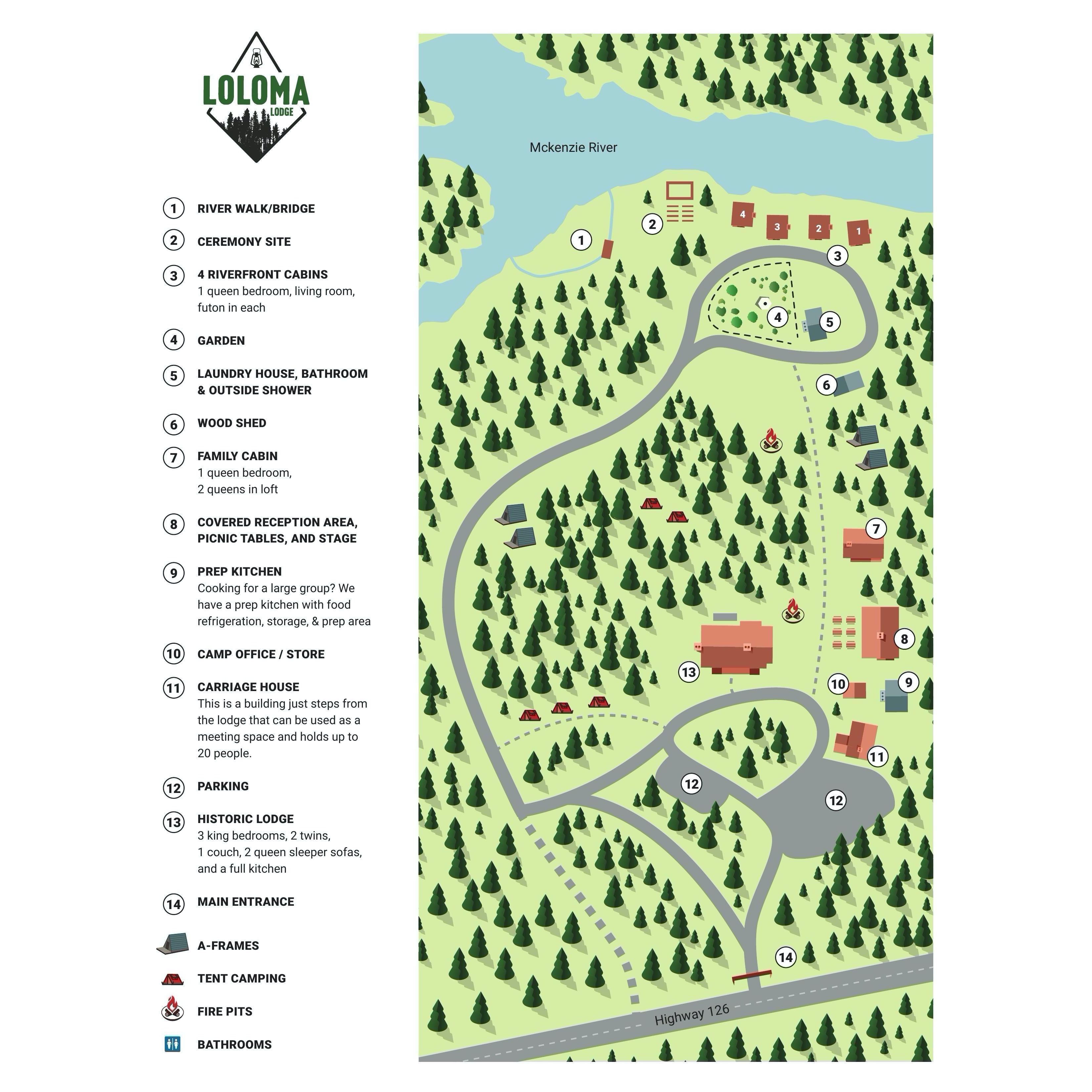 Here's a map of Loloma Lodge property