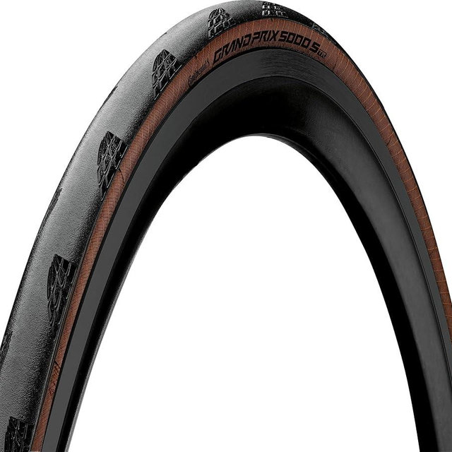 Continental Grand Prix 5000 S TR - Tubeless Road Bike Tire | Fast, Light, Durable - BlackChili, Vectran Breaker, LazerGrip, Active Comfort Technology