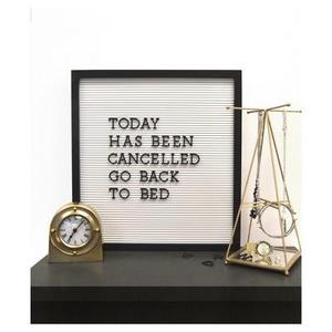 New View 16''x16'' White Letter Board with Black Trim