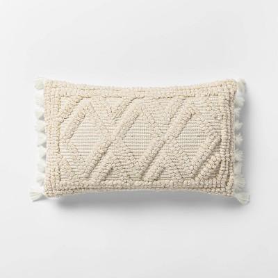 Woven Textured Diamond Lumbar Pillow - Opalhouse™