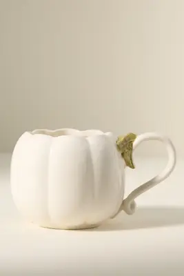 Lucy Figural Pumpkin Glazed Stoneware Mug