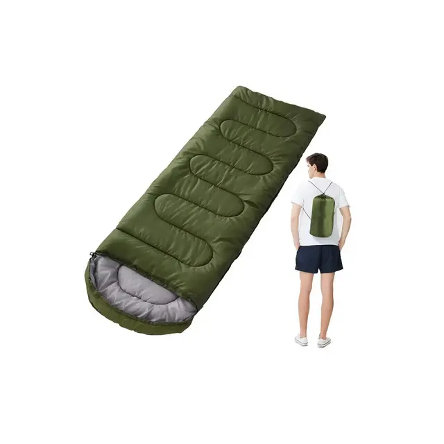 Swtroom Sleeping Bags Adults Backpacking Lightweight Waterproof Cold Weather Bag Military Green