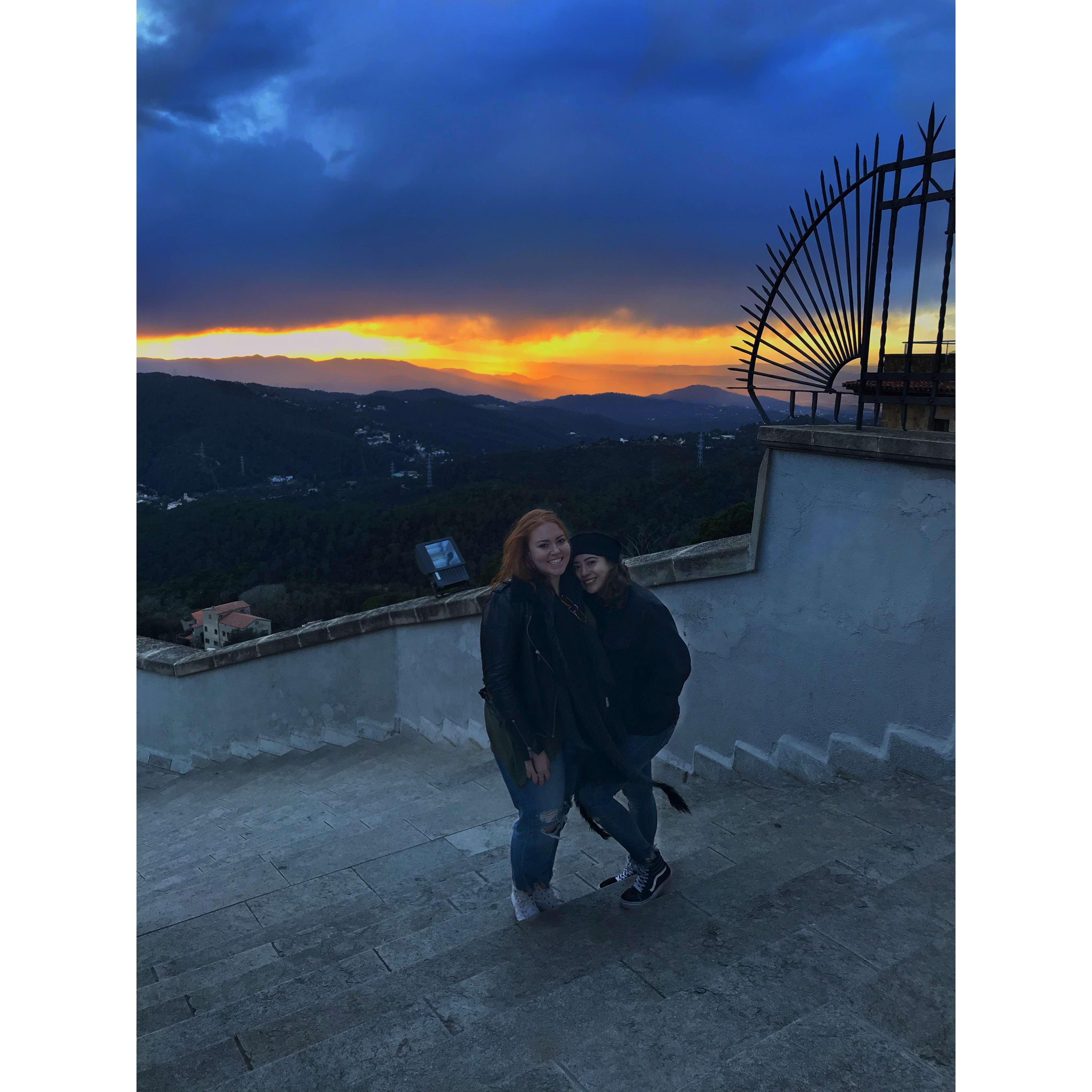 March 2018: At the Temple of the Sacred Heart of Jesus in Barcelona, Spain