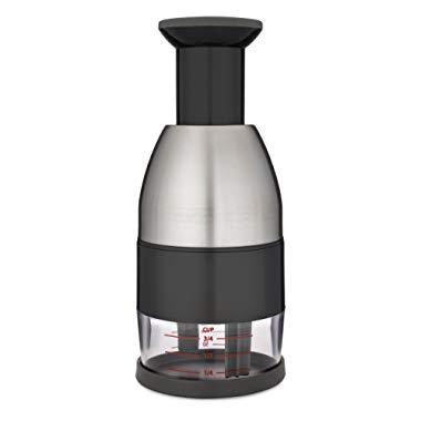 Vivaant Food Chopper - Manual Slicer Dicer Mincer - Time Saver For Vegetables Salads Onions Garlic Nuts And More - Commercial Quality With Easy-Clean Design (Stainless)