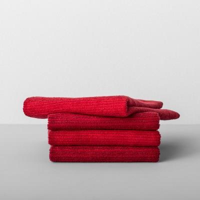 4pk Striped Barmop Towels Red - Made By Design™