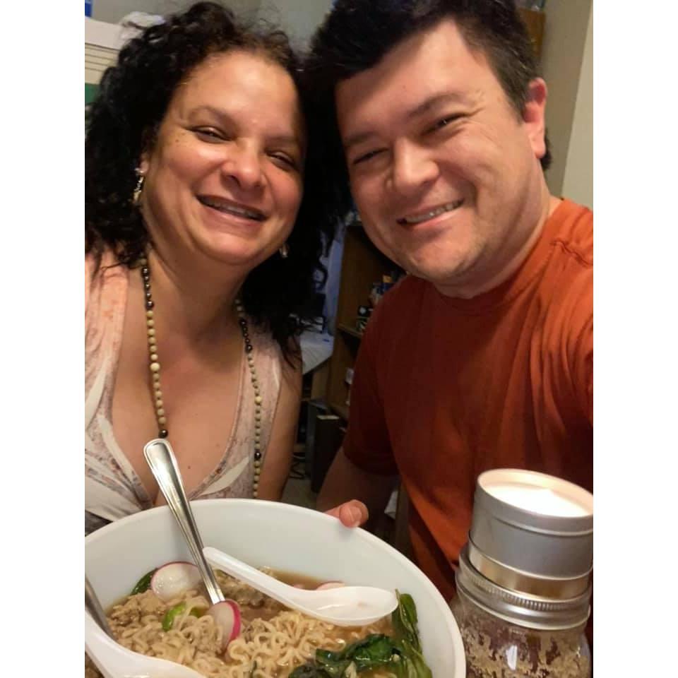 Selfie with our homemade ramen