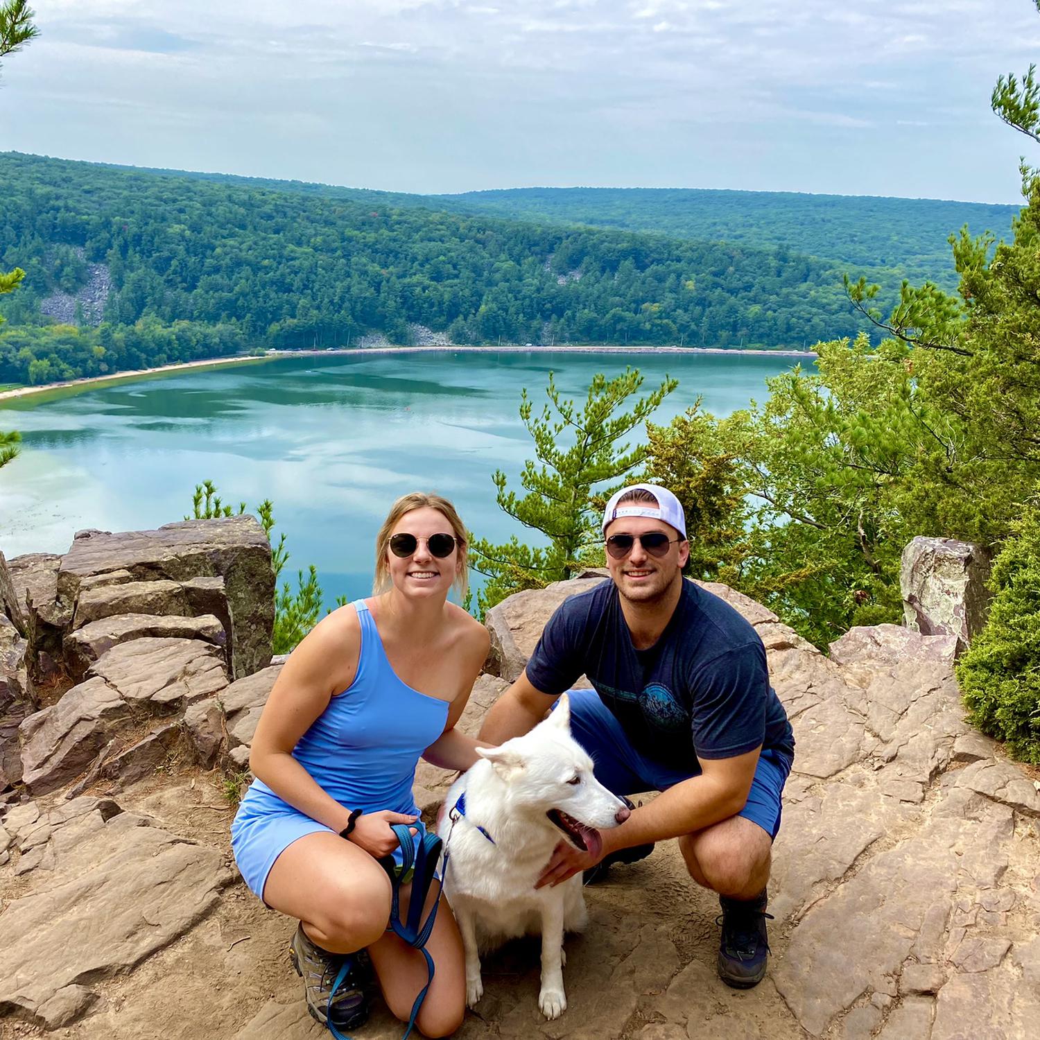 Lady’s first hike at Devils Lake in Wisconsin