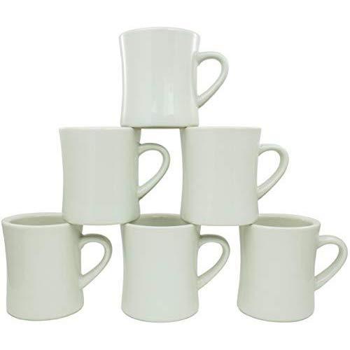 Coletti COL104 Vintage Restaurant Coffee Mugs | Coffee Mug Set of 6, 10 oz