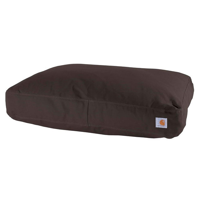 Carhartt Durable Canvas Pet Bed, Water Resistant Firm Duck Dog Bed, Dark Brown, Medium
