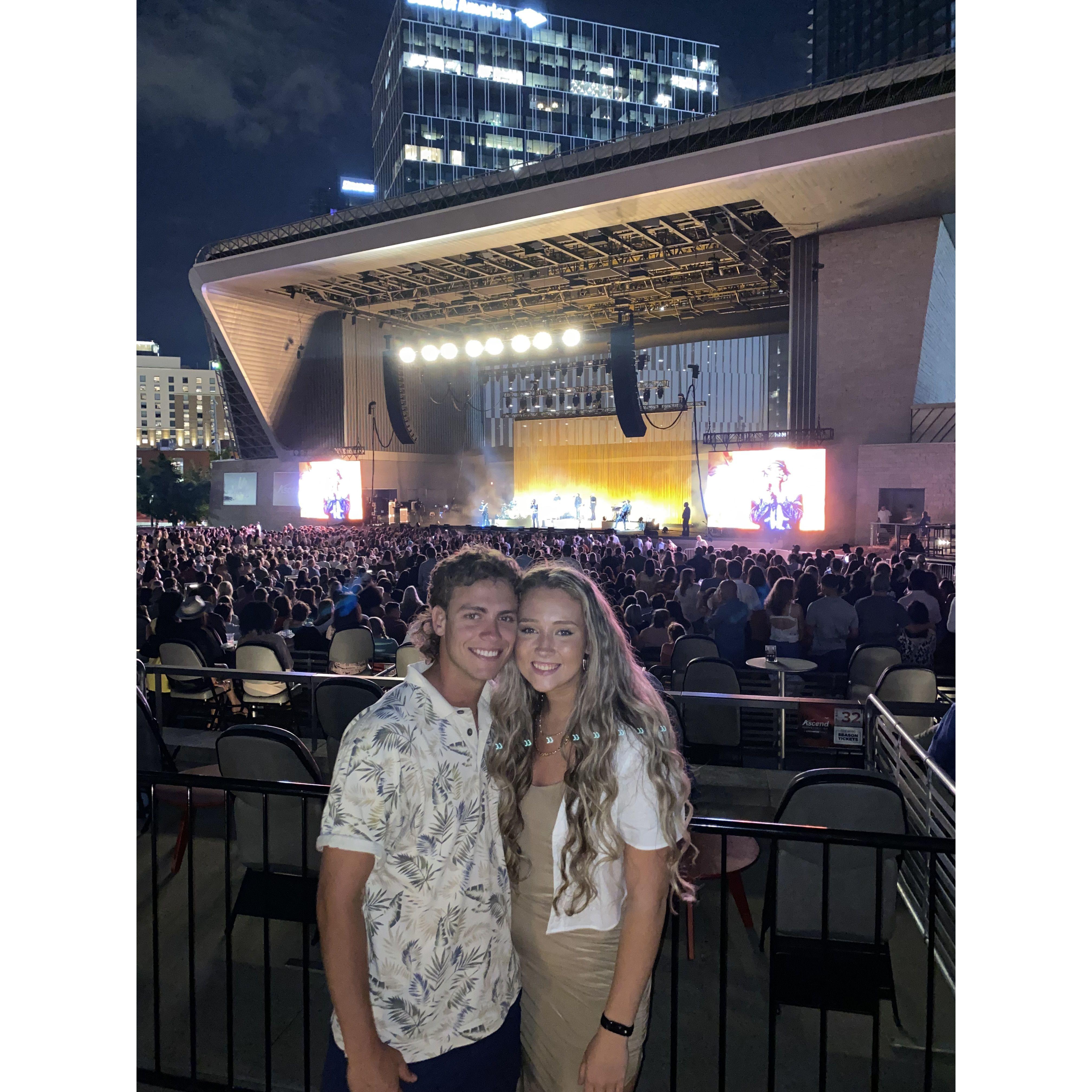Connor's first concert ever. We saw Leon Bridges in Nashville.