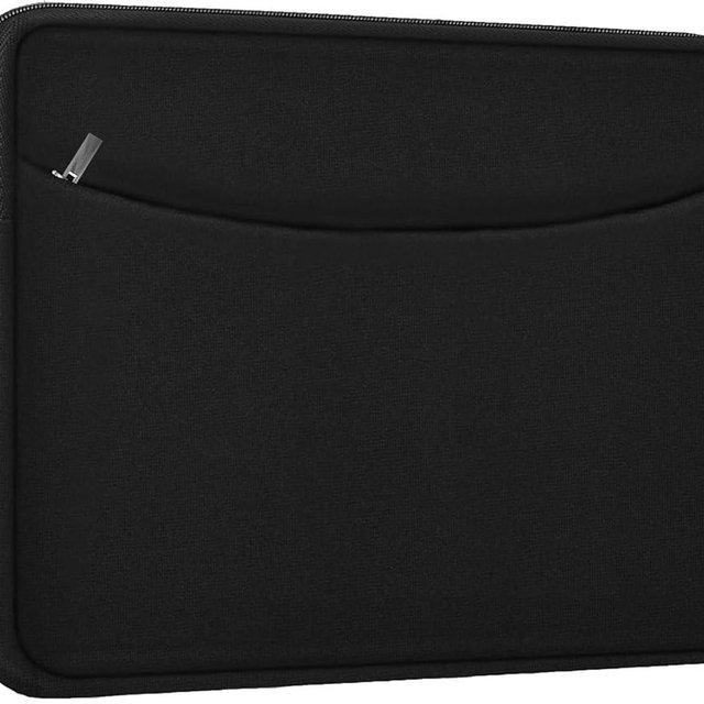 Laptop Sleeve Case 14 inch, Shockproof Protective Laptop Cover Briefcase Carrying Computer Bag with Accessory Pocket Portable Computer Sleeve for 14" MacBook, HP, Dell, Lenovo, Acer, Black