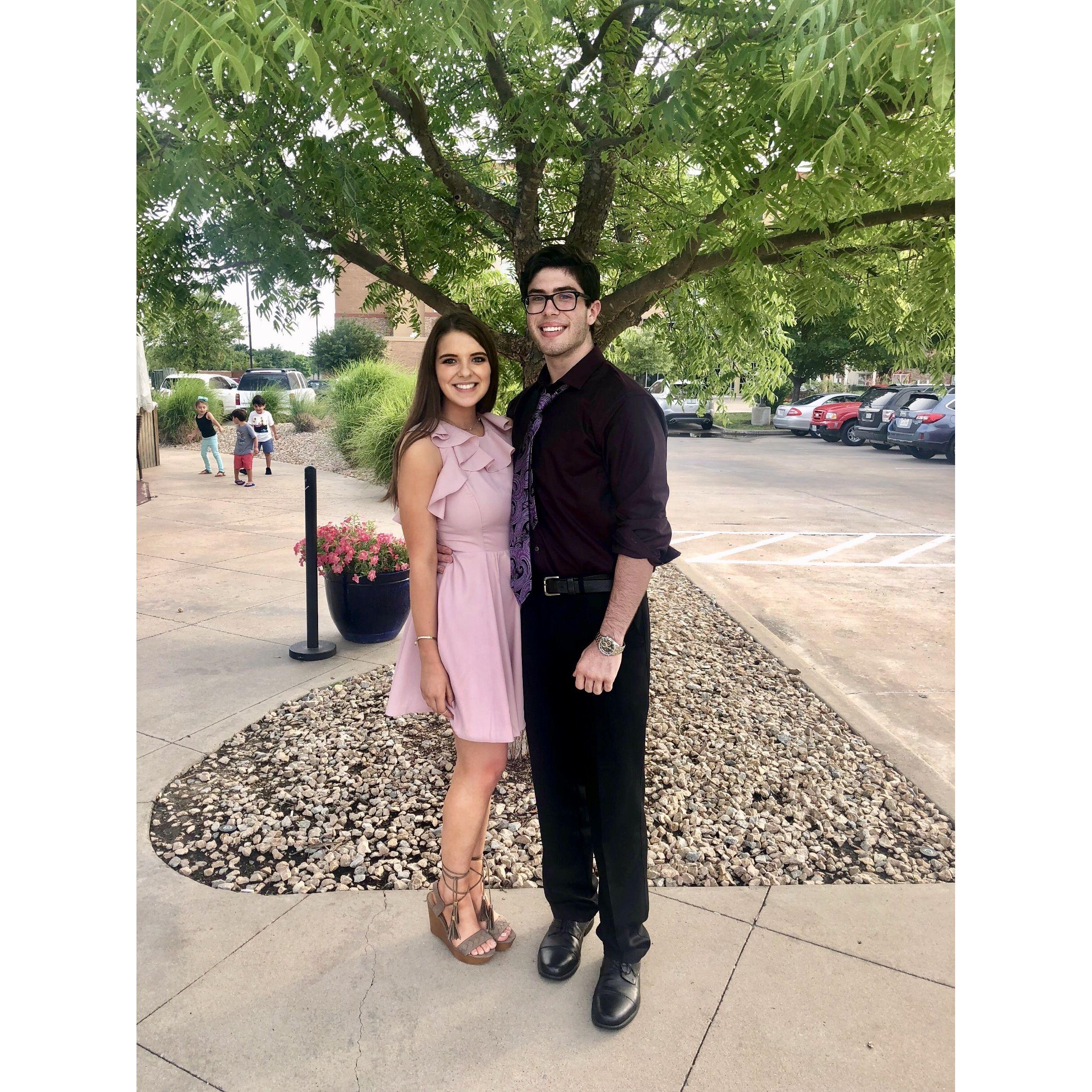 Our first picture together besides a selfie! Taken on the day Jake graduated from high school.