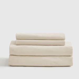 Quince Classic Organic Percale Sheet Set in Ivory
