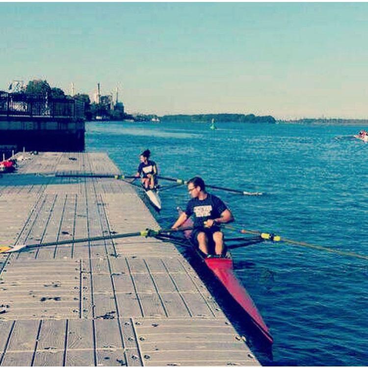 How we connected! Rowing is what originally brought us together.