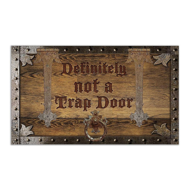 Definitely Not A Trap Door Doormat Funny Front Door Mat Outdoor Indoor Entryway Floor Mat Welcome Mats Home Decorative