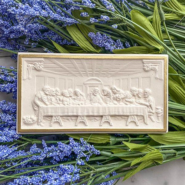 New! The Last Supper Plaster Cast, Intaglio, Religious Art