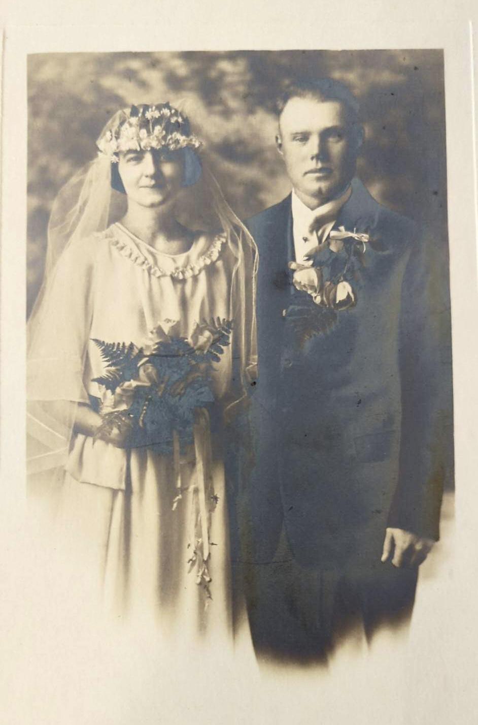 Great Grandparents Gustav and Agnes Boysen married in 1923!