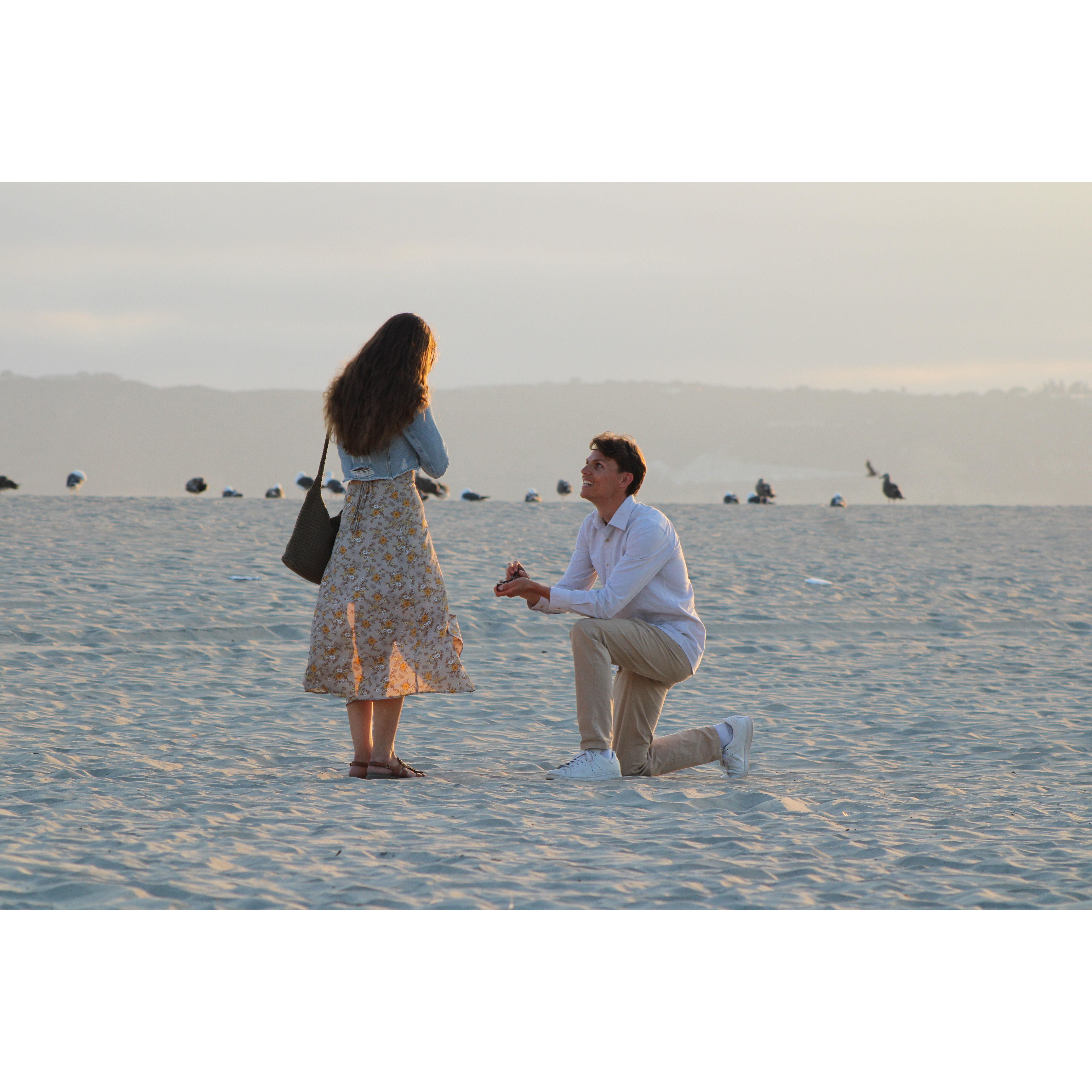 The moment Jake proposed!