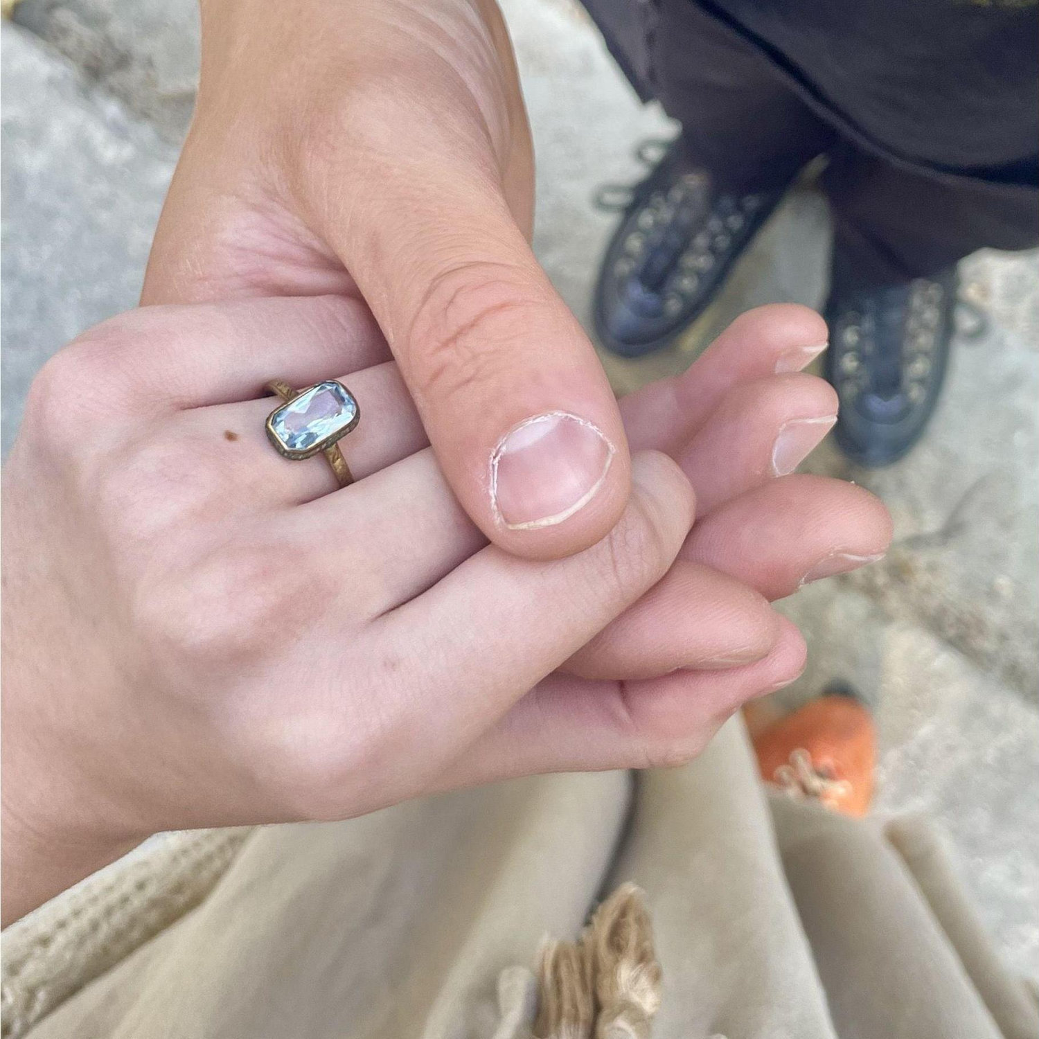 We talked about every part of our proposal together, except for the ring. Ben was able to choose a family heirloom early just for the occasion.