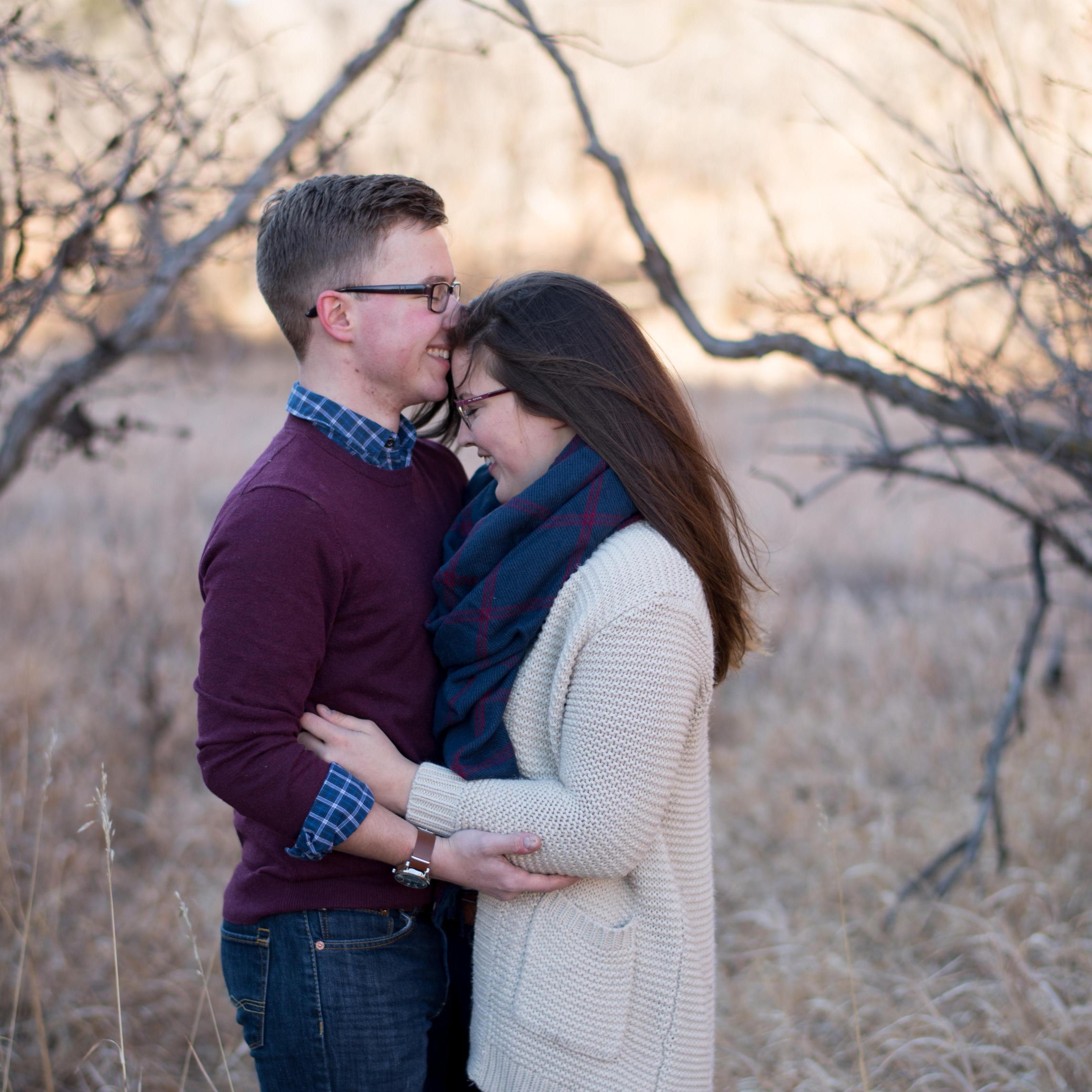 A photo from our engagement session shot by Lewis Webber, who we stayed with when we first moved to Colorado.