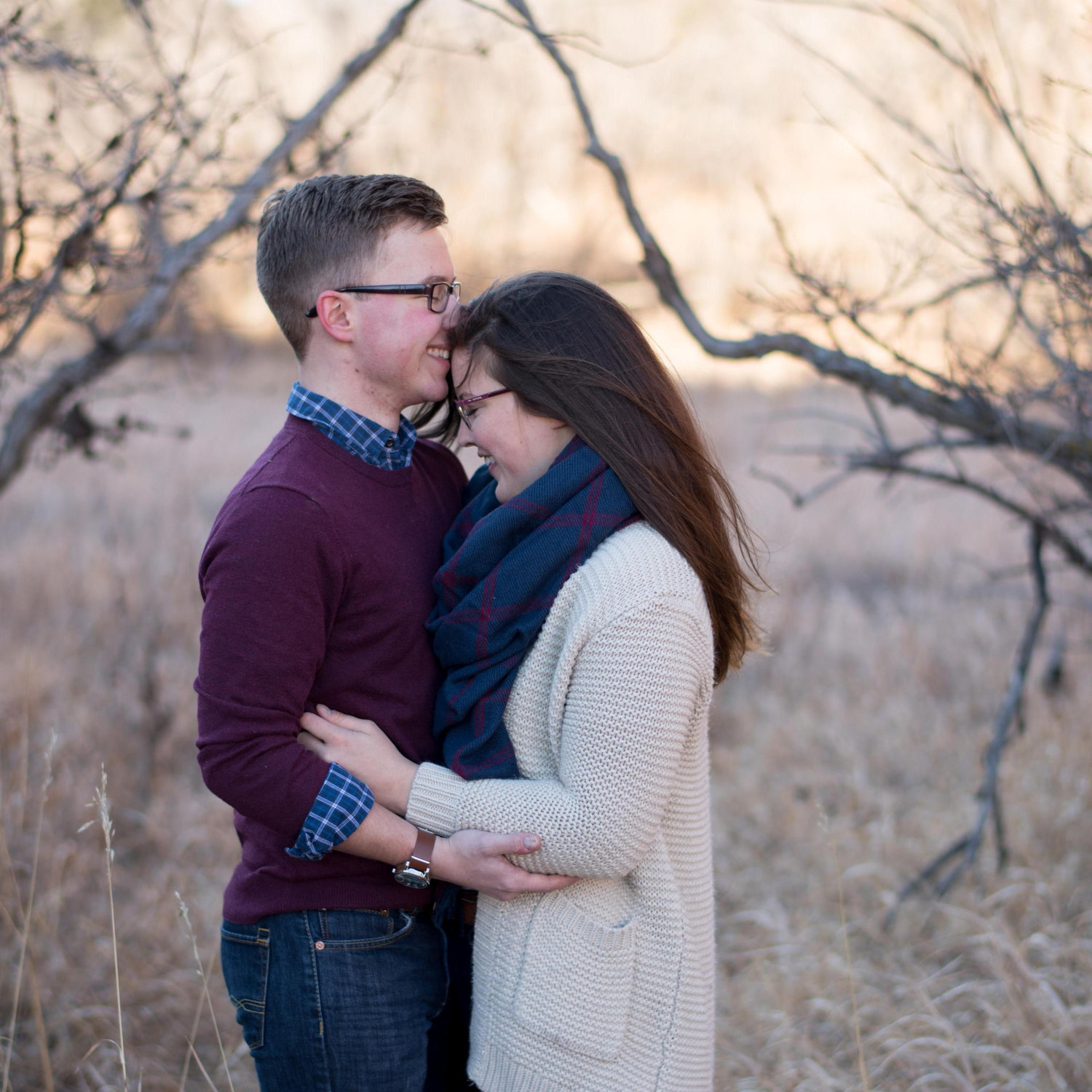 A photo from our engagement session shot by Lewis Webber, who we stayed with when we first moved to Colorado.