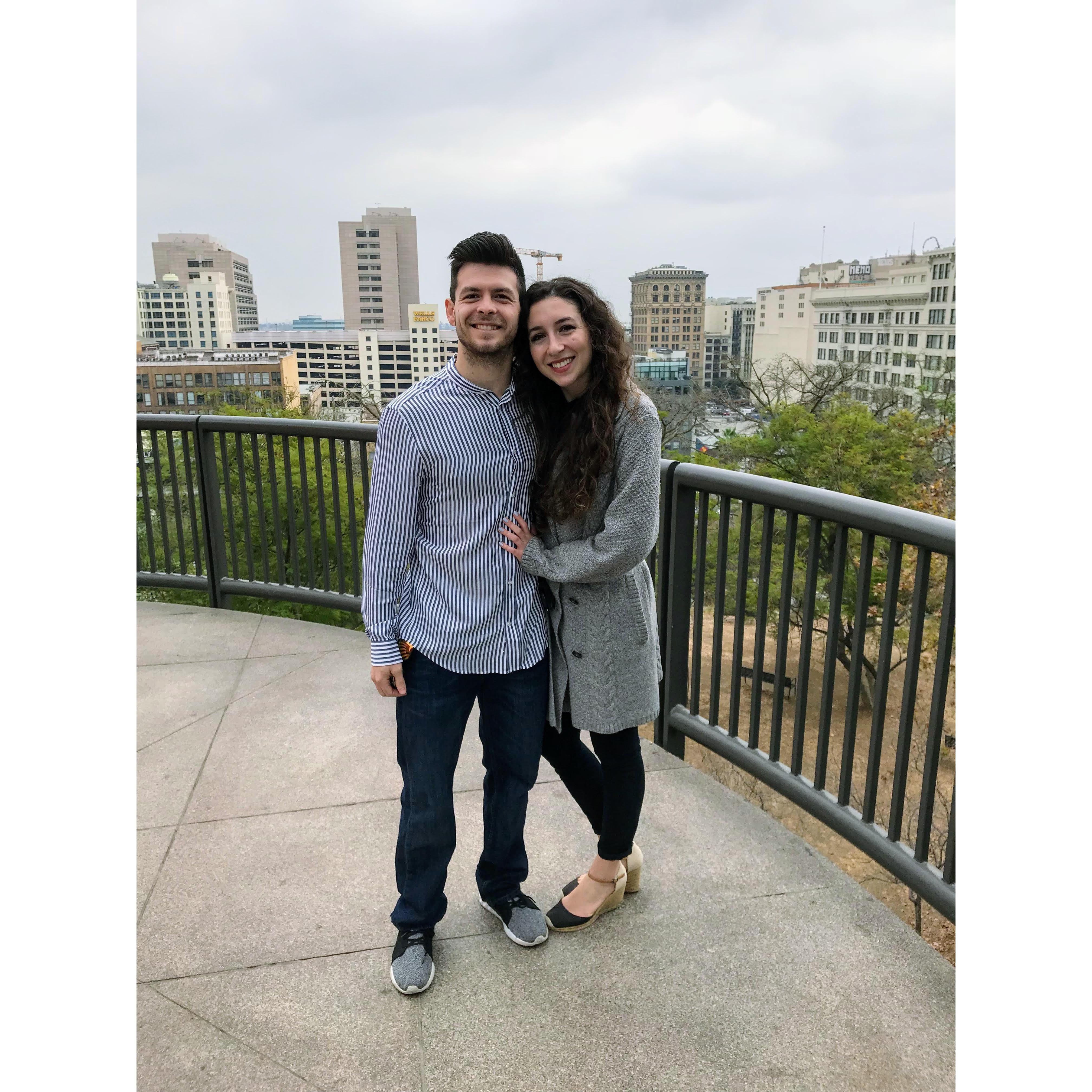 December 2017: Our first trip out to LA together for the holidays.