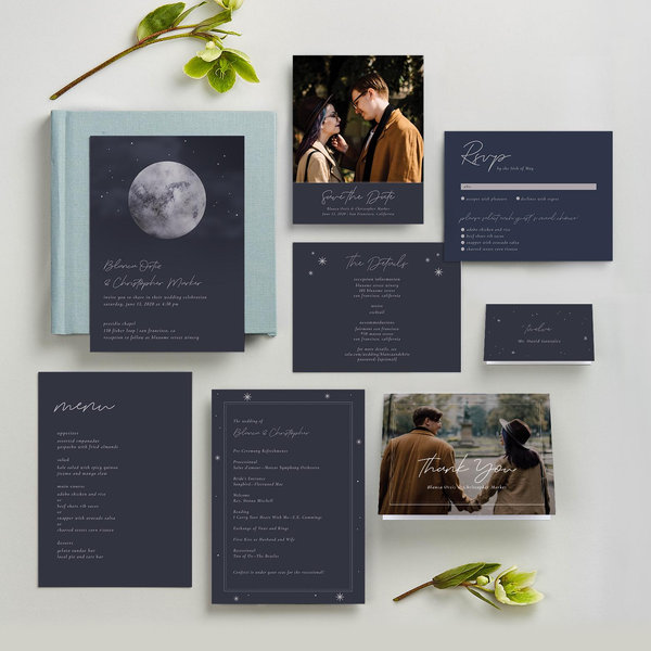 Splendor | Navy | Zola Wedding Enclosure Cards