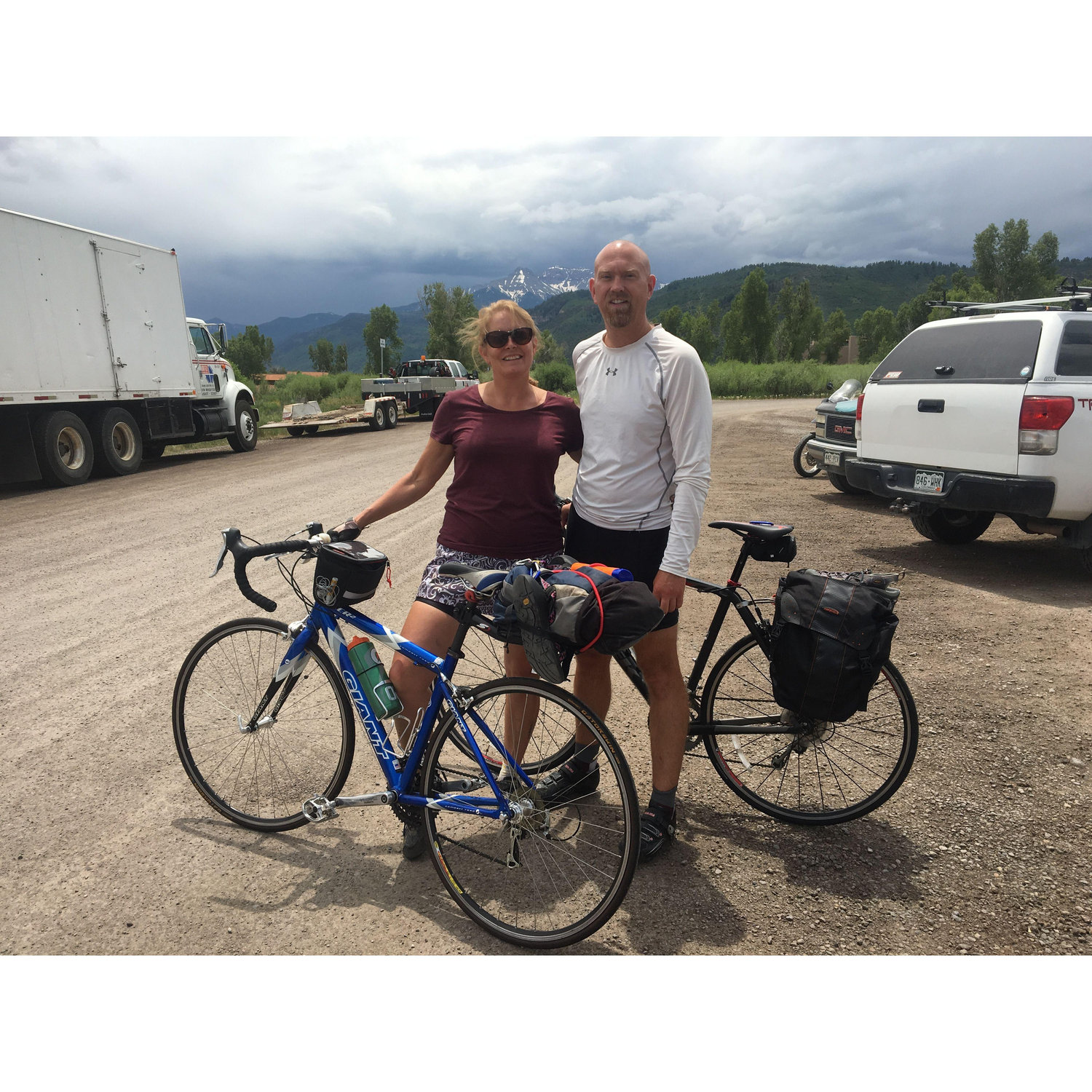 2016 Ed and Laura riding Dallas divide from Ridgeway to Telluride.