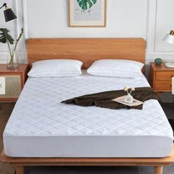 3 Layer Quilted Waterproof Mattress Pad Hypoallergenic Protector Cover - Queen