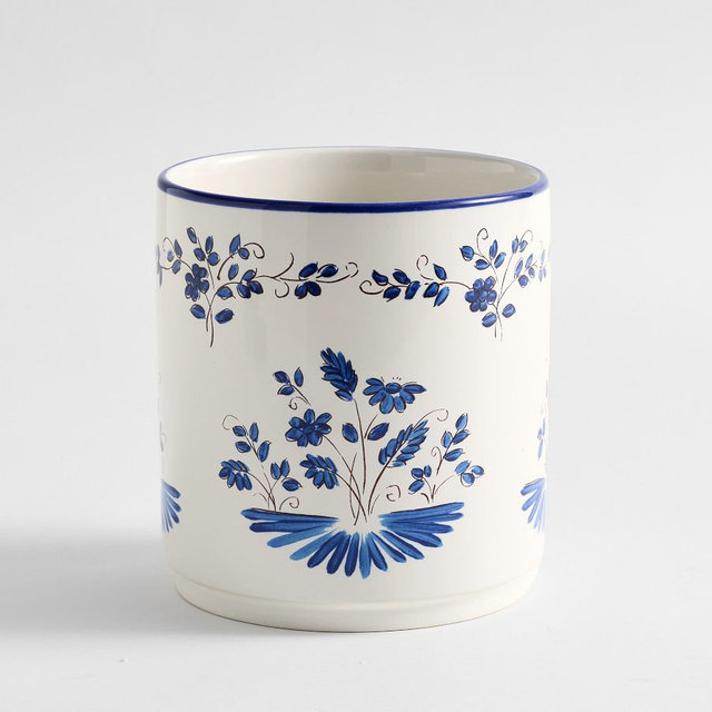 Lucia Stoneware Kitchen Crock - Blue/White