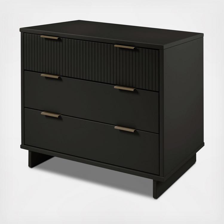 Manhattan Comfort Granville 3-Drawer Dresser - Midnight Blue