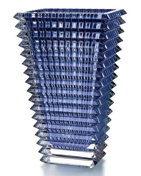 Baccarat Blue Eye Large Rectangular Vase