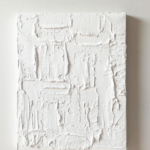 White Textured Canvas Wall Art