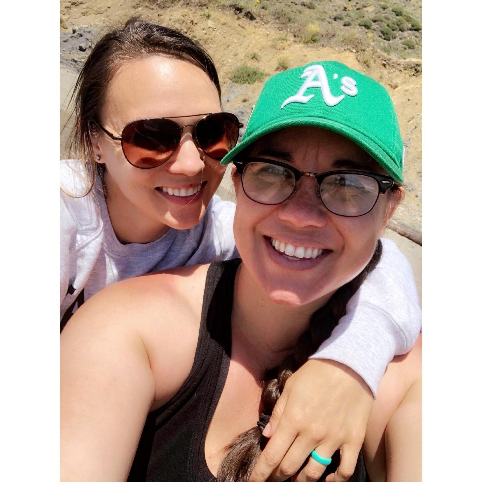 One of our many beach trips together