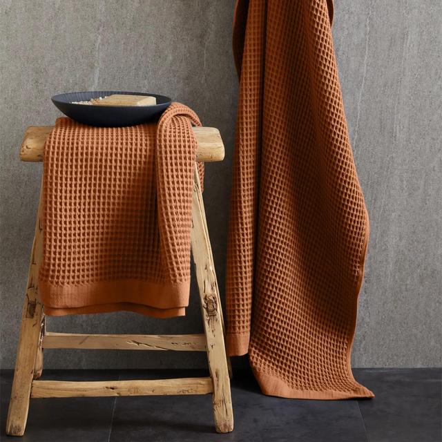 Terracotta Organic Turkish Waffle Bath Towels (Set of 2)