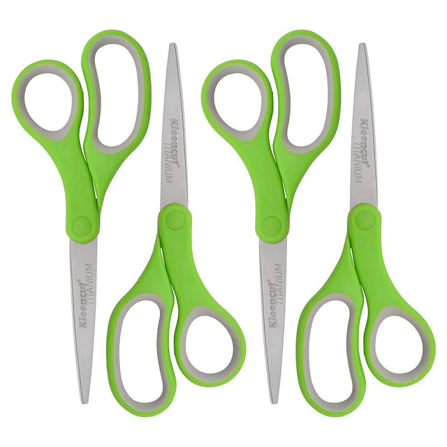 Westcott KleenCut 8" Titanium Scissors with Durable Ergonomic Handle (4 pk)