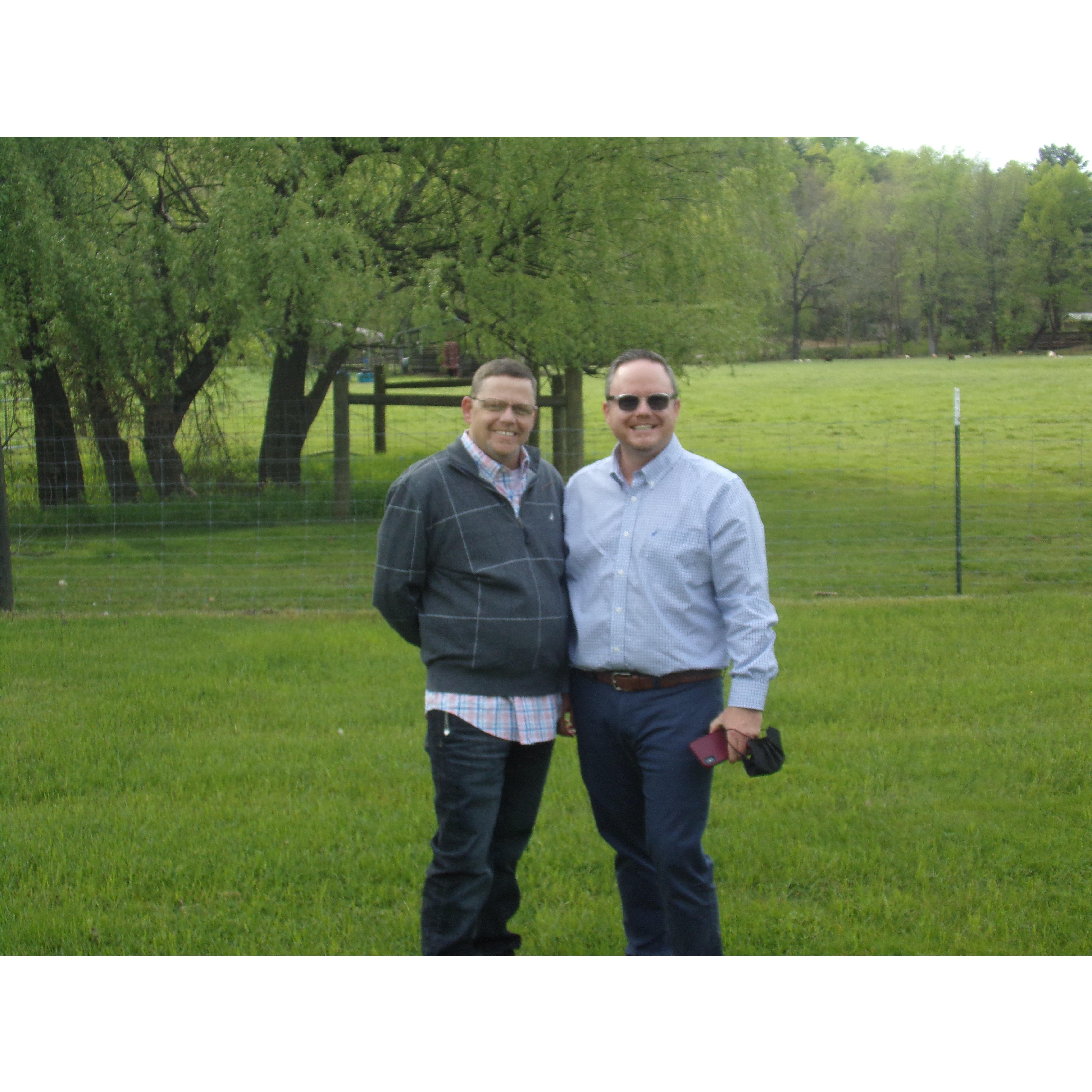 Uncle Sam (Officiant) and Dad getting some brother time in before Rehearsal Dinner!