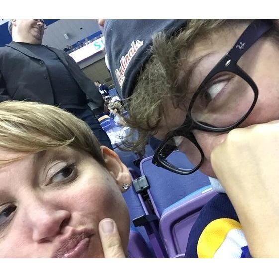 Our first Blues game, circa 2016.