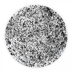 Black Splatter Large Round Tray