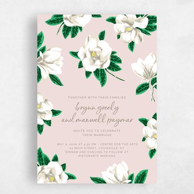 Blush, Pink Wedding Invitation - Morningside Bloom