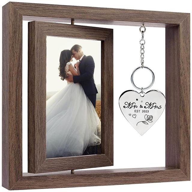 Mud Pie Mr and Mrs Wedding 4x6 Photo Frame