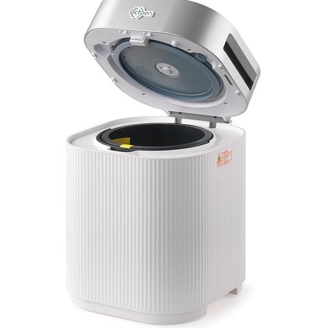 3L Electric Kitchen Composter w/ 2 Free Filters, 3 Modes w/Auto Cleaning UV-C Light Sanitizer, Rapid Conversion Within 2-8 Hours. Indoor/Outdoor, Turn Food Waste to Fertilizer for Garden, by OCTOEN