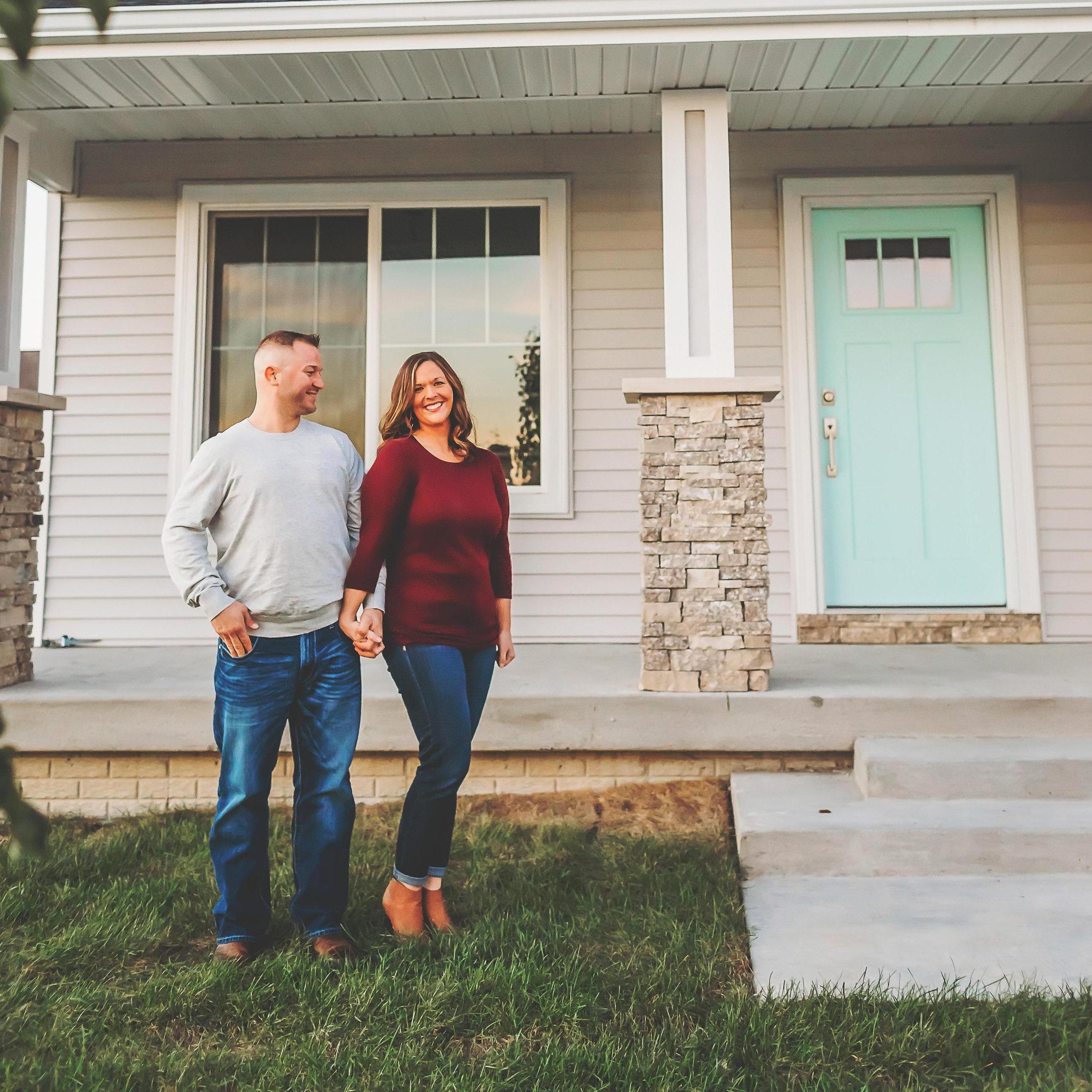The day we moved into the house we built together!