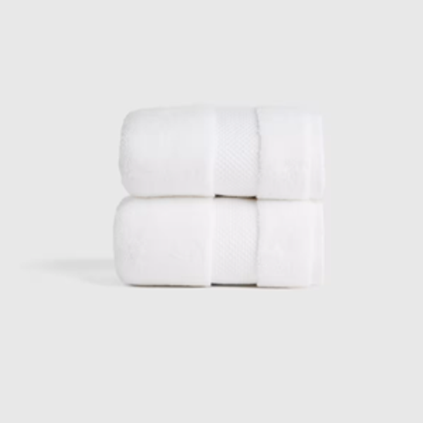 Turkish Ultra Luxe Plush Hand Towel (Set of 2) in White