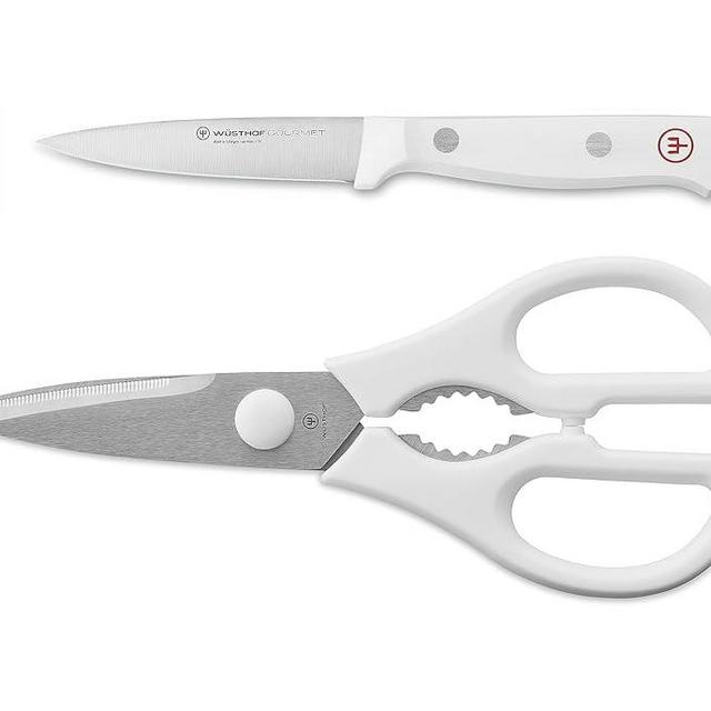 WÜSTHOF Gourmet White 2-Piece Paring and Shear Set